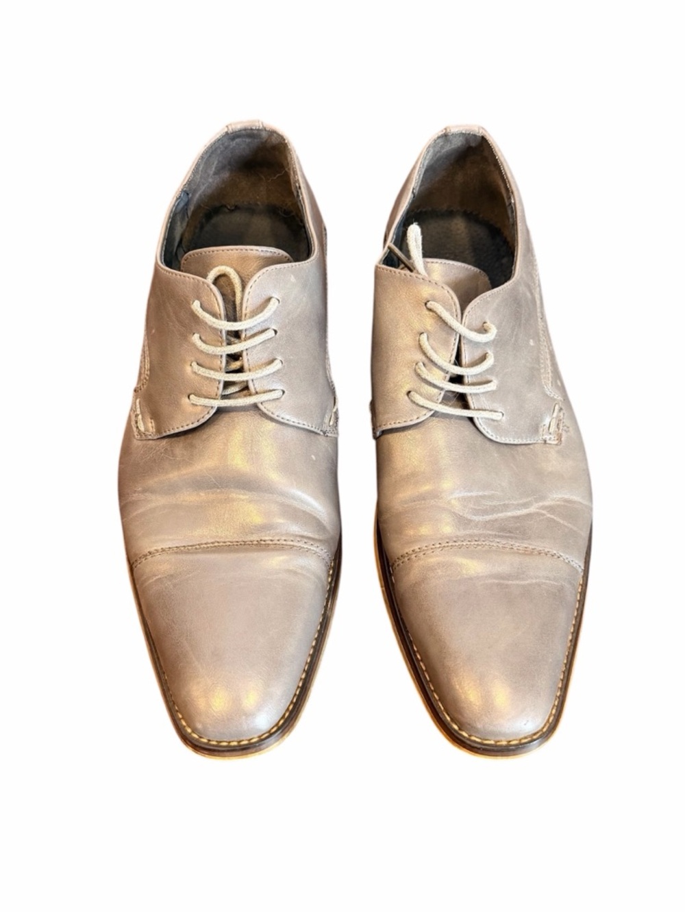 Men’s Masimo New York Grey Gray leather dress shoes size 9